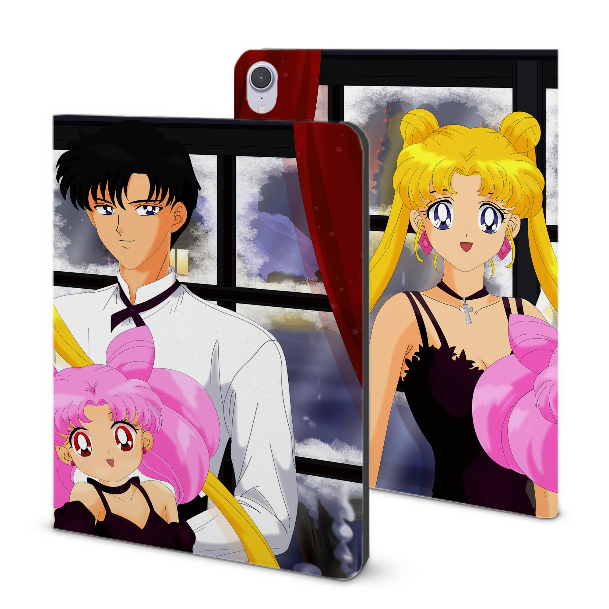 （画像用） 美少女戦士セーラームーン Sailor Moon IPad ケース ブック型 PUレザー TPU 耐衝撃 軽量 薄型 ペン収納なし 全面保護 IPad 各モデル対応